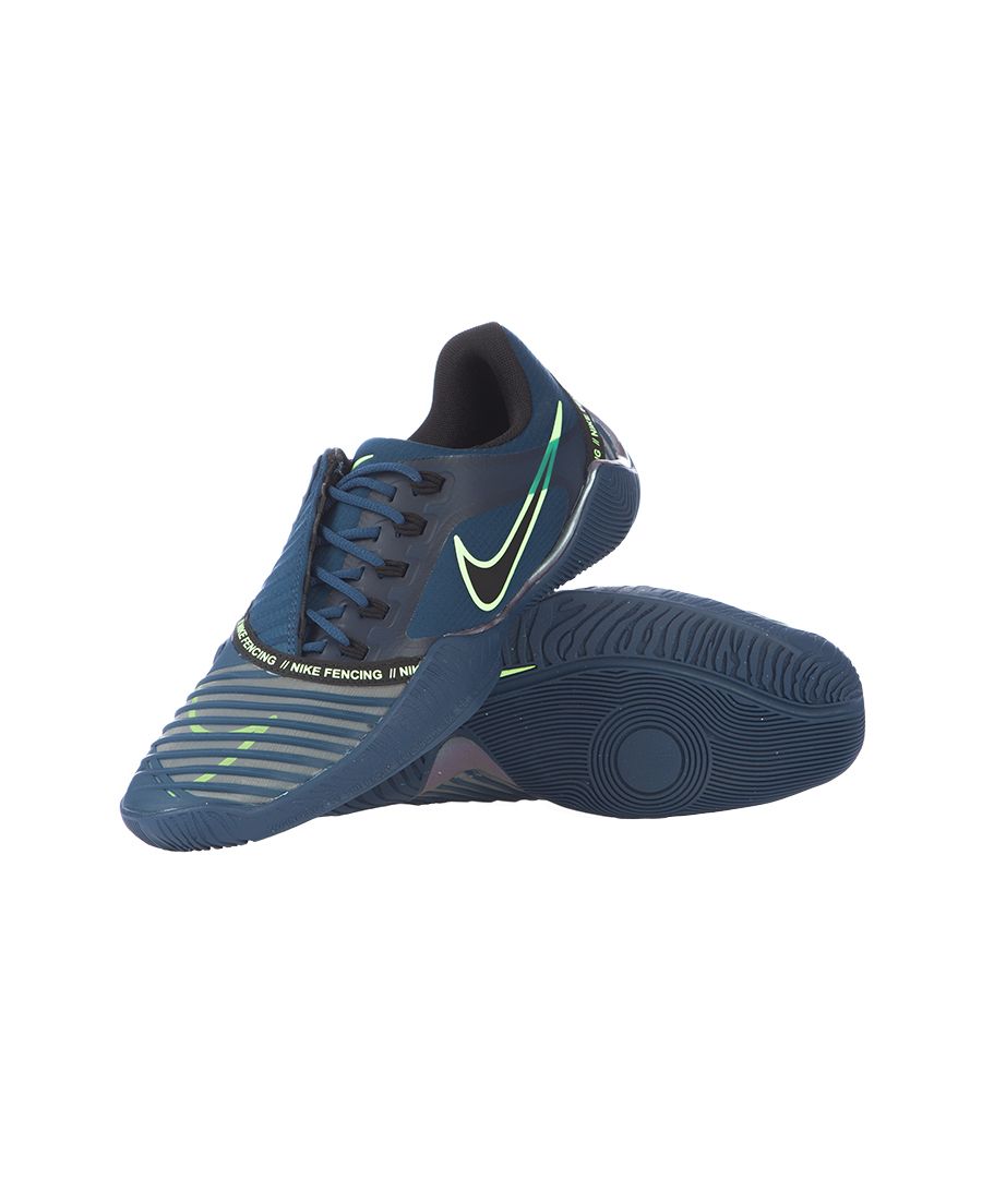ADULT NIKE BALLESTRA 2 FENCING SHOES - BLUE GREEN