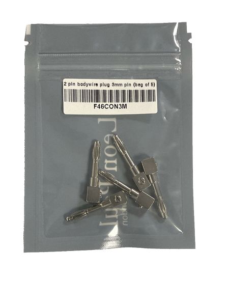 2 pin Bodywire Plug 3mm Pin (bag of 5)