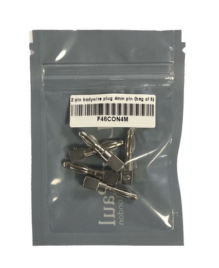 2 pin Bodywire Plug 4mm Pin (bag of 5)